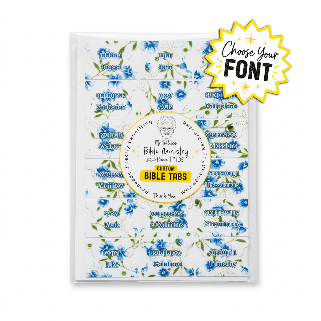 Blue Botanical - Bible Tabs